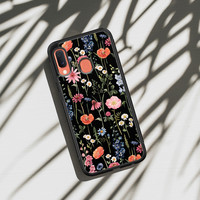 Leuke Telefoonhoesjes Samsung Galaxy A20e hoesje - Dark flowers