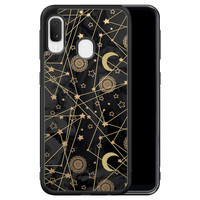 Leuke Telefoonhoesjes Samsung Galaxy A20e hoesje - Sun, moon, stars