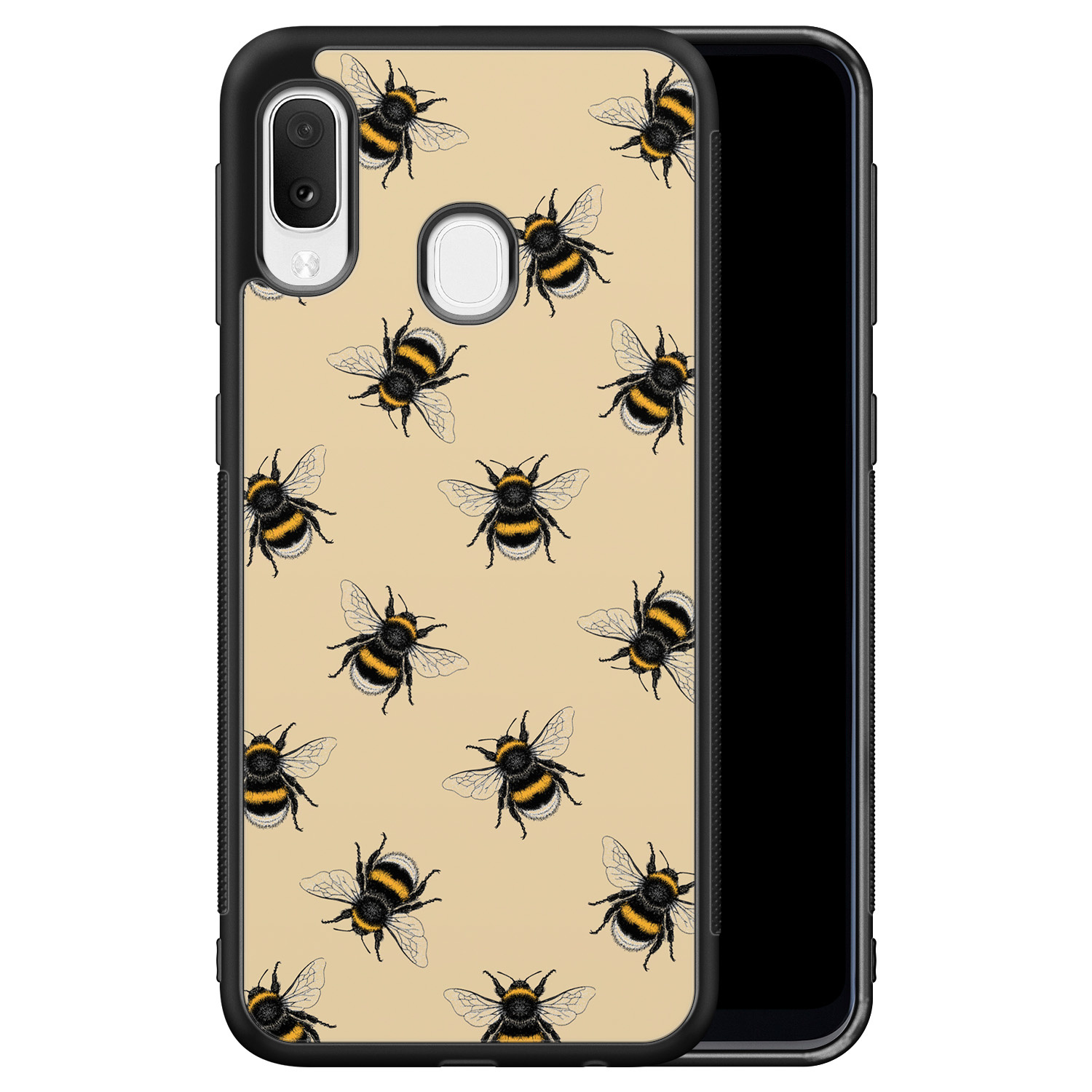 Leuke Telefoonhoesjes Samsung Galaxy A20e hoesje - Bee happy