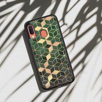 Leuke Telefoonhoesjes Samsung Galaxy A20e hoesje - Green cubes