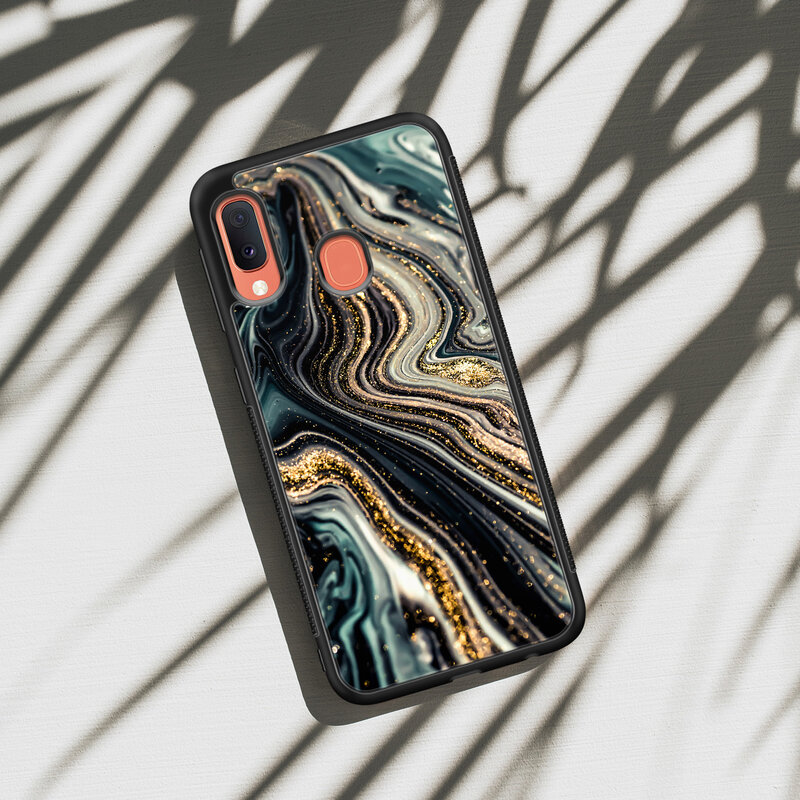 Leuke Telefoonhoesjes Samsung Galaxy A20e hoesje - Marmer swirl
