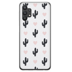 Leuke Telefoonhoesjes Samsung Galaxy A32 5G siliconen hoesje - Cactus love