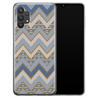 Leuke Telefoonhoesjes Samsung Galaxy A32 5G siliconen hoesje - Retro zigzag