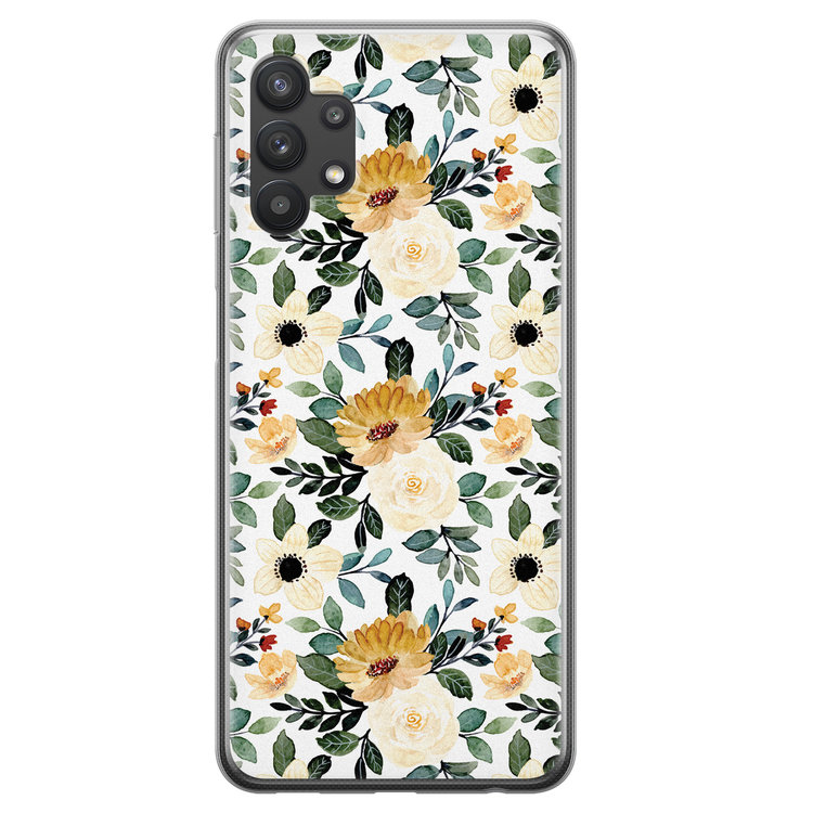 Leuke Telefoonhoesjes Samsung Galaxy A32 5G siliconen hoesje - Lovely flower