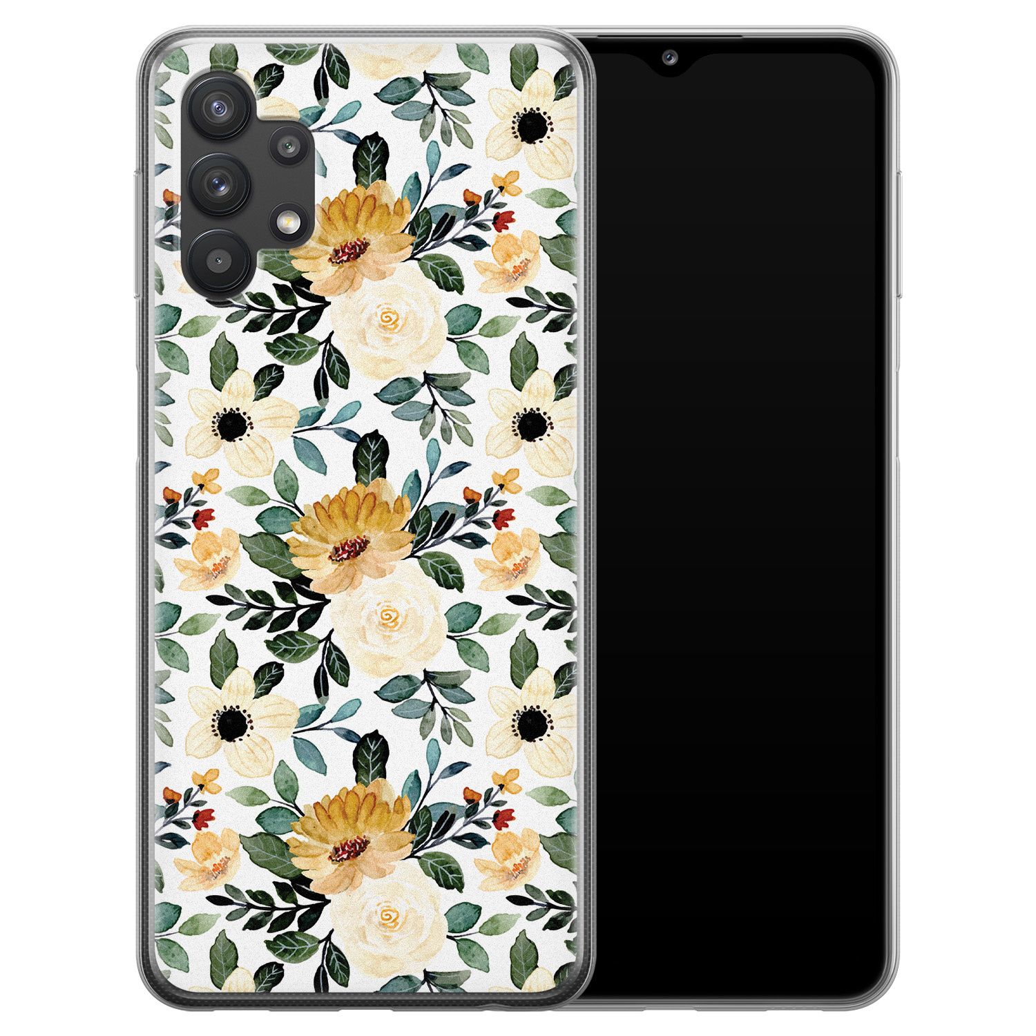 Leuke Telefoonhoesjes Samsung Galaxy A32 5G siliconen hoesje - Lovely flower