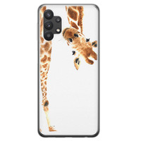 Leuke Telefoonhoesjes Samsung Galaxy A32 5G siliconen hoesje - Giraffe peekaboo