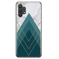 Leuke Telefoonhoesjes Samsung Galaxy A32 5G siliconen hoesje - Geometrisch blauw