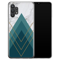 Leuke Telefoonhoesjes Samsung Galaxy A32 5G siliconen hoesje - Geometrisch blauw