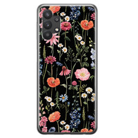 Leuke Telefoonhoesjes Samsung Galaxy A32 5G siliconen hoesje - Dark flowers