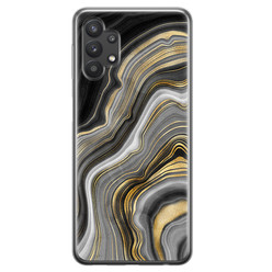 Leuke Telefoonhoesjes Samsung Galaxy A32 5G siliconen hoesje - Golden agate