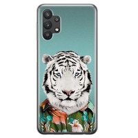 Leuke Telefoonhoesjes Samsung Galaxy A32 5G siliconen hoesje - Witte tijger