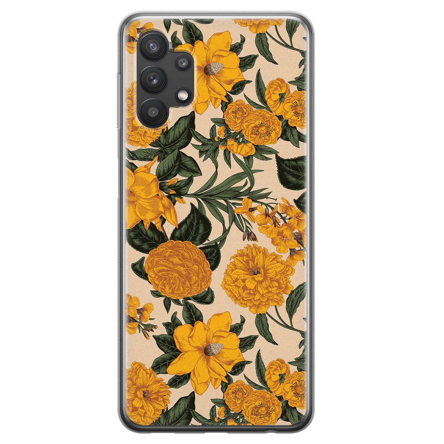 Leuke Telefoonhoesjes Samsung Galaxy A32 5G siliconen hoesje - Retro flowers