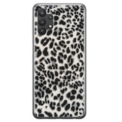 Leuke Telefoonhoesjes Samsung Galaxy A32 5G siliconen hoesje - Luipaard grijs