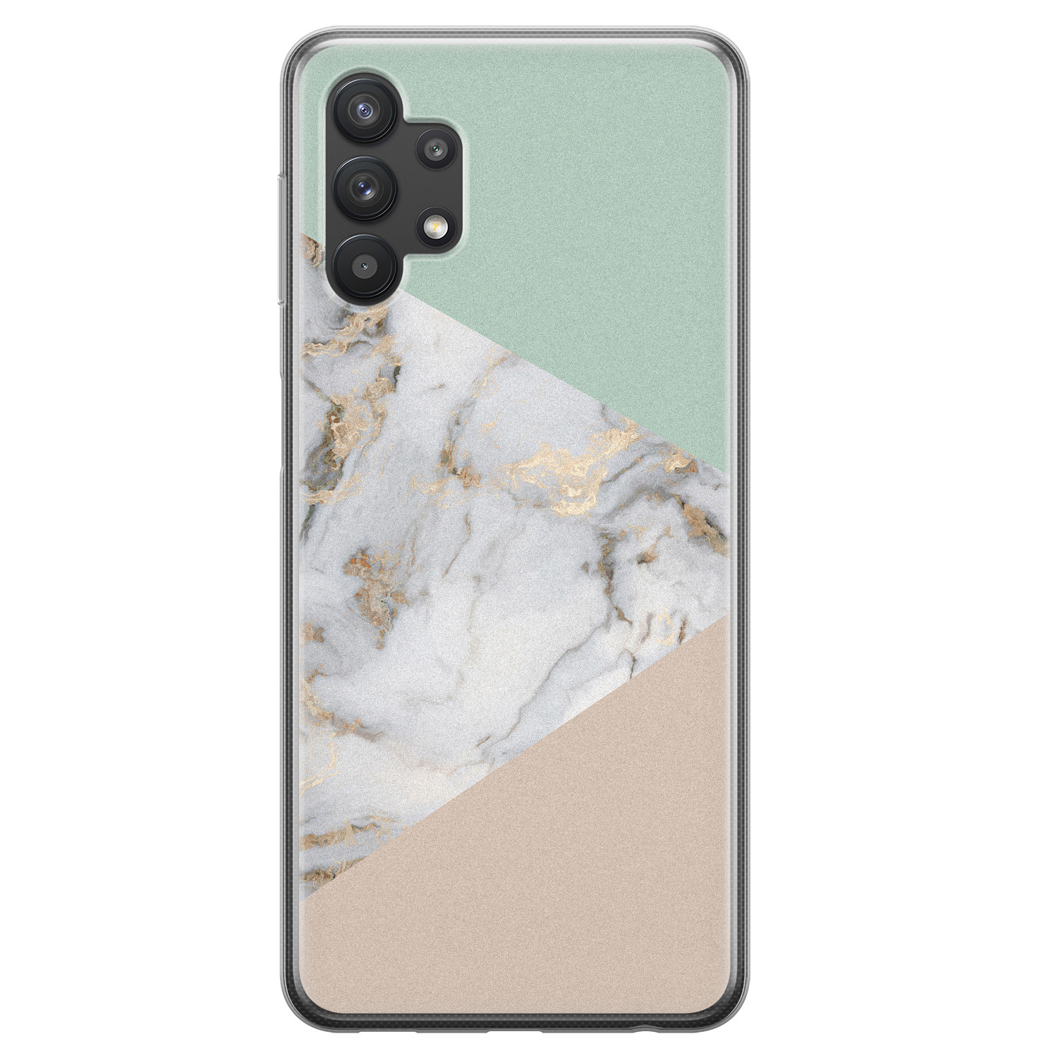 Leuke Telefoonhoesjes Samsung Galaxy A32 5G siliconen hoesje - Marmer pastel mix