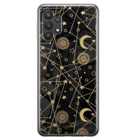 Leuke Telefoonhoesjes Samsung Galaxy A32 5G siliconen hoesje - Sun, moon, stars