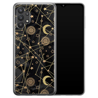 Leuke Telefoonhoesjes Samsung Galaxy A32 5G siliconen hoesje - Sun, moon, stars