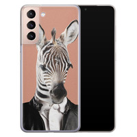 Leuke Telefoonhoesjes Samsung Galaxy S21 siliconen hoesje - Baby zebra