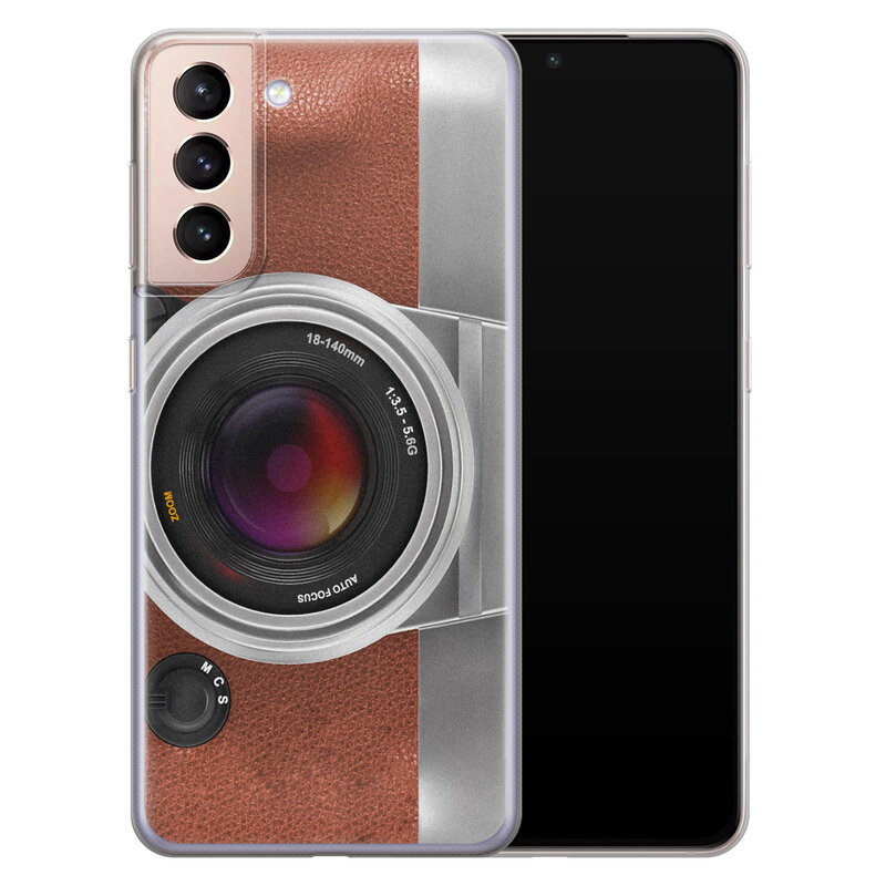Leuke Telefoonhoesjes Samsung Galaxy S21 siliconen hoesje - Vintage camera