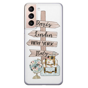 Leuke Telefoonhoesjes Samsung Galaxy S21 siliconen hoesje - Where to go next