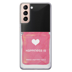 Leuke Telefoonhoesjes Samsung Galaxy S21 siliconen hoesje - Nagellak