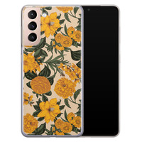 Leuke Telefoonhoesjes Samsung Galaxy S21 siliconen hoesje - Retro flowers