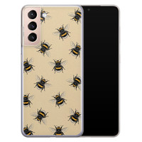 Leuke Telefoonhoesjes Samsung Galaxy S21 siliconen hoesje - Bee happy