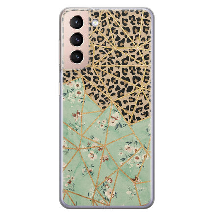 Luipaard flower print