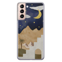 Leuke Telefoonhoesjes Samsung Galaxy S21 Plus siliconen hoesje - Desert night