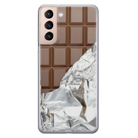 Leuke Telefoonhoesjes Samsung Galaxy S21 Plus siliconen hoesje - Chocoladereep