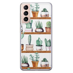 Leuke Telefoonhoesjes Samsung Galaxy S21 Plus siliconen hoesje - Cactus