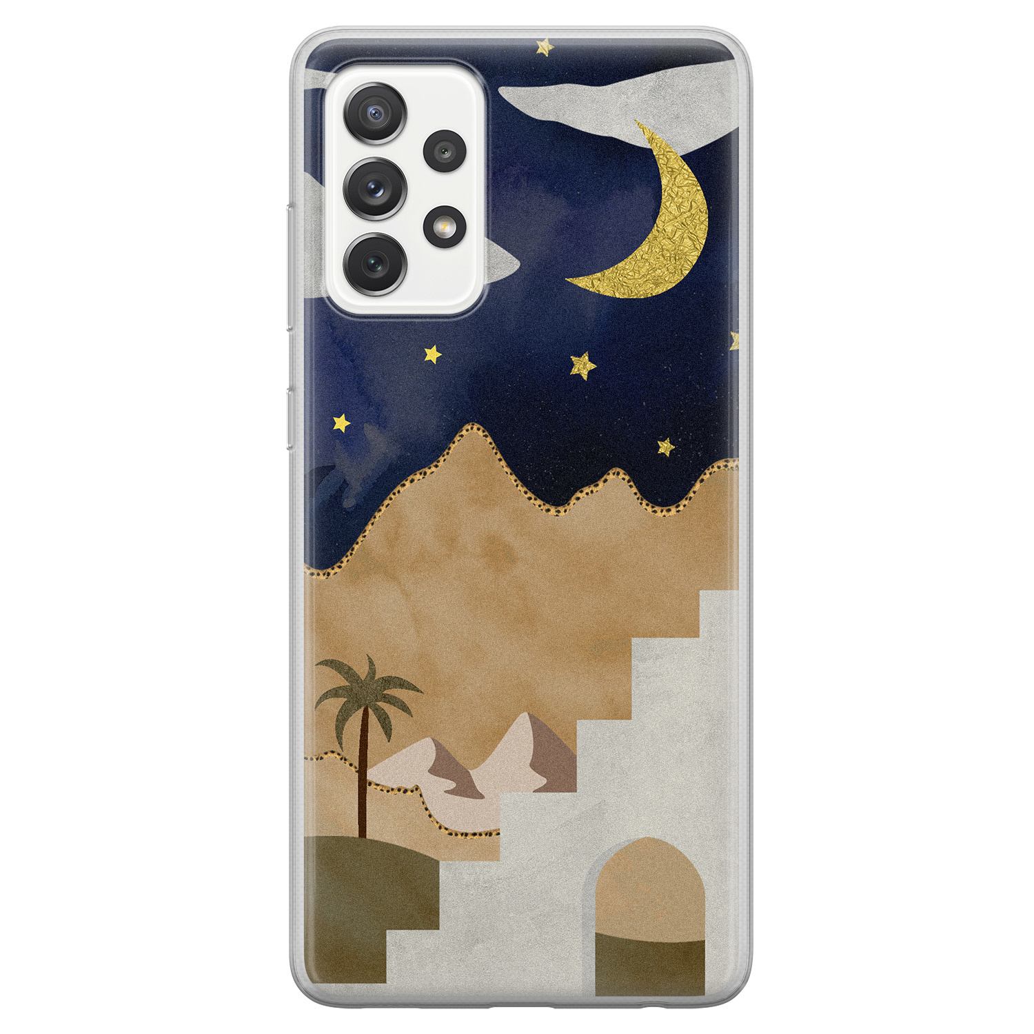 Leuke Telefoonhoesjes Samsung Galaxy A52 siliconen hoesje - Desert night