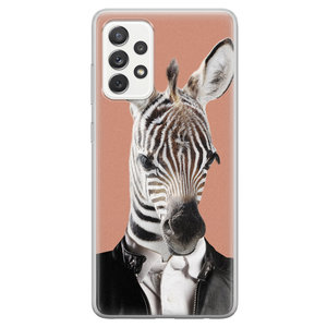 Leuke Telefoonhoesjes Samsung Galaxy A52 siliconen hoesje - Baby zebra