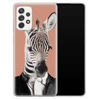 Leuke Telefoonhoesjes Samsung Galaxy A52 siliconen hoesje - Baby zebra
