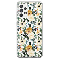 Leuke Telefoonhoesjes Samsung Galaxy A52 siliconen hoesje - Lovely flower