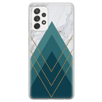 Leuke Telefoonhoesjes Samsung Galaxy A52 siliconen hoesje - Geometrisch blauw