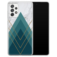 Leuke Telefoonhoesjes Samsung Galaxy A52 siliconen hoesje - Geometrisch blauw