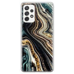 Leuke Telefoonhoesjes Samsung Galaxy A52 siliconen hoesje - Marmer swirl