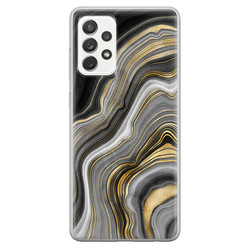 Leuke Telefoonhoesjes Samsung Galaxy A52 siliconen hoesje - Golden agate