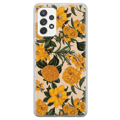 Leuke Telefoonhoesjes Samsung Galaxy A52 siliconen hoesje - Retro flowers