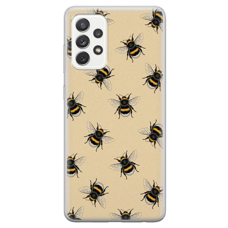 Leuke Telefoonhoesjes Samsung Galaxy A52 siliconen hoesje - Bee happy