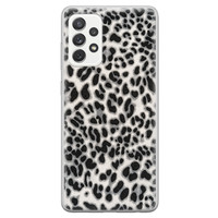 Leuke Telefoonhoesjes Samsung Galaxy A52 siliconen hoesje - Luipaard grijs