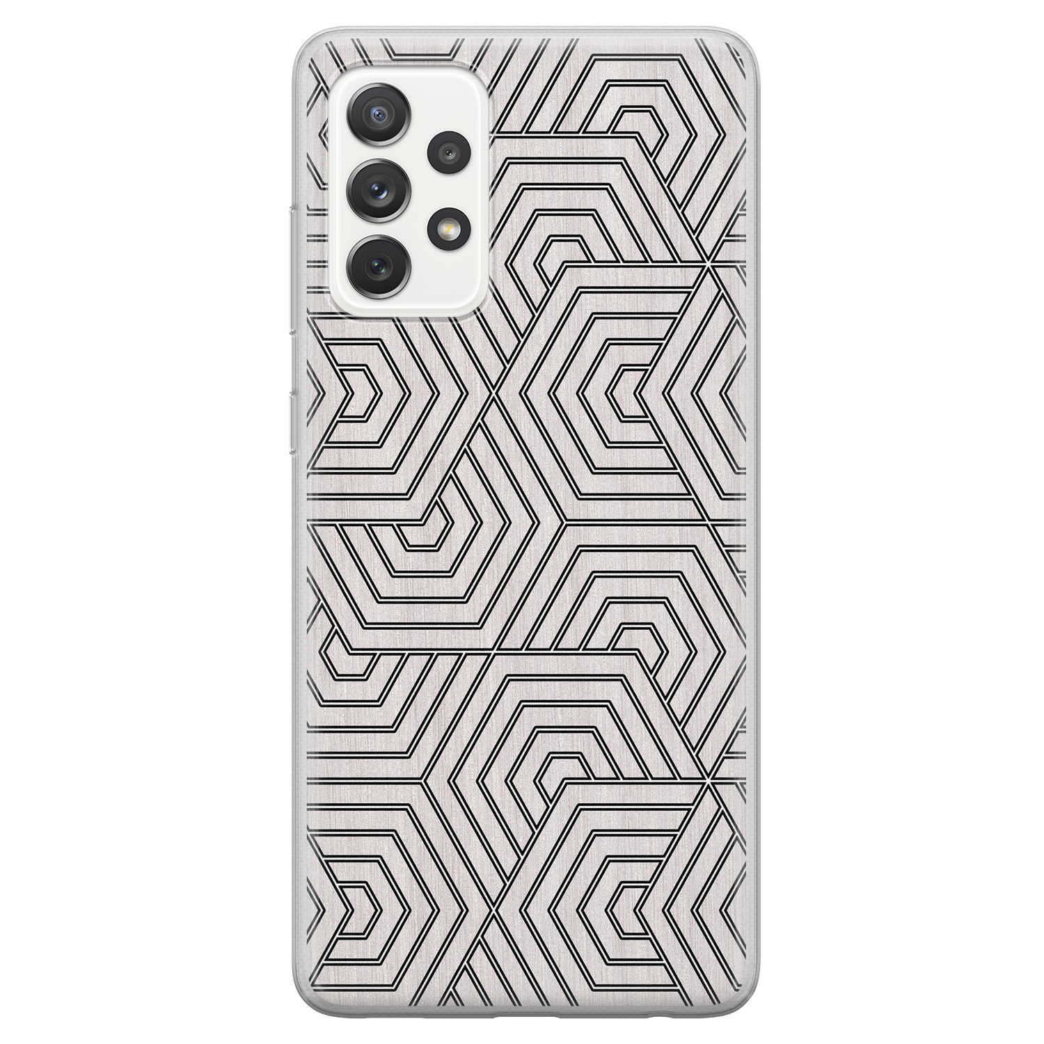 Leuke Telefoonhoesjes Samsung Galaxy A52 siliconen hoesje - Geometrisch