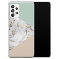 Leuke Telefoonhoesjes Samsung Galaxy A52 siliconen hoesje - Marmer pastel mix