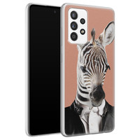 Leuke Telefoonhoesjes Samsung Galaxy A52 siliconen hoesje - Baby zebra