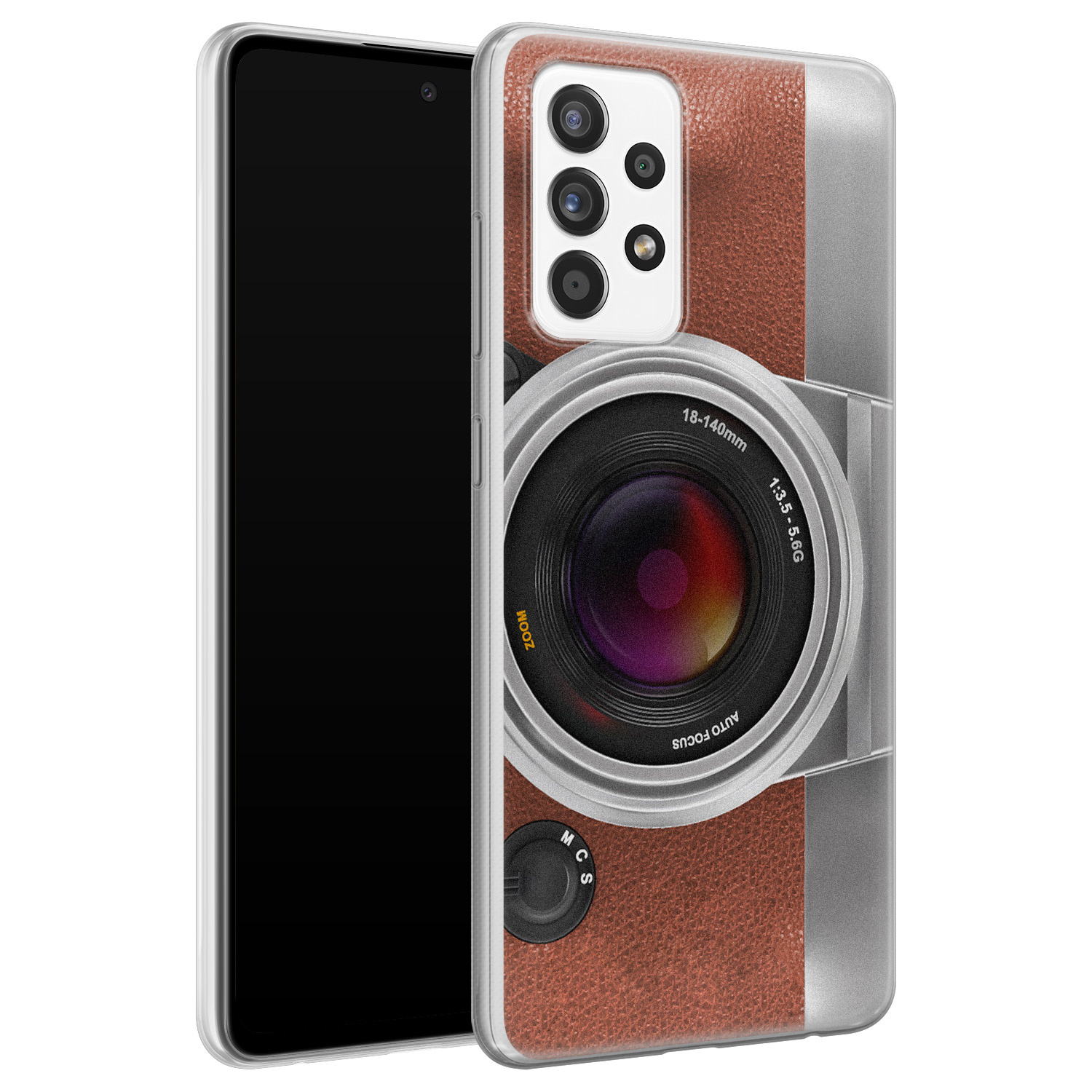 Leuke Telefoonhoesjes Samsung Galaxy A52 siliconen hoesje - Vintage camera