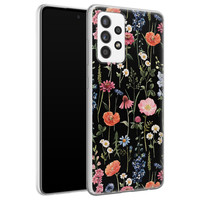 Leuke Telefoonhoesjes Samsung Galaxy A52 siliconen hoesje - Dark flowers