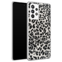 Leuke Telefoonhoesjes Samsung Galaxy A52 siliconen hoesje - Luipaard grijs