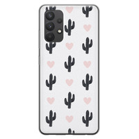 Leuke Telefoonhoesjes Samsung Galaxy A32 4G siliconen hoesje - Cactus love