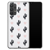 Leuke Telefoonhoesjes Samsung Galaxy A32 4G siliconen hoesje - Cactus love