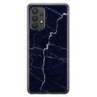 Leuke Telefoonhoesjes Samsung Galaxy A32 4G siliconen hoesje - Marmer navy blauw